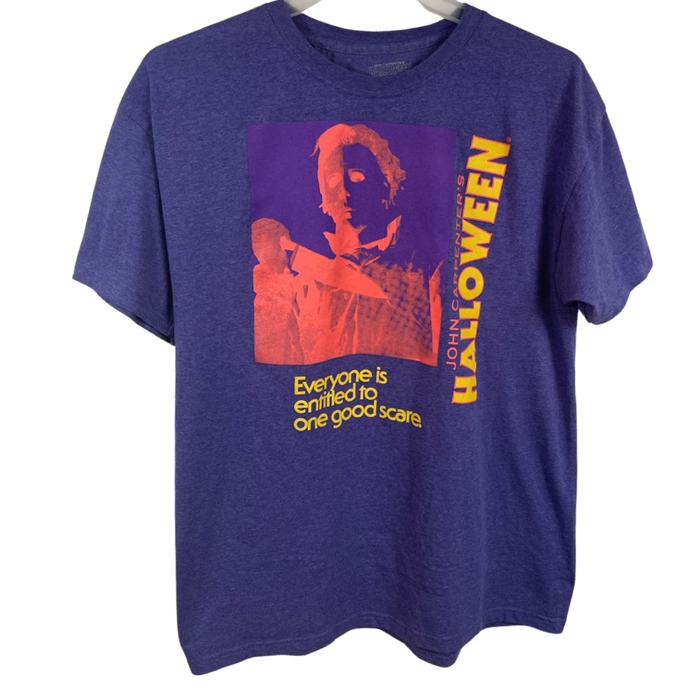 John Carpenter’s Halloween Heathered Tee Shirt L Purple